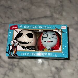 Disney Jack & Sally Mini Glasses Set - Black and Red